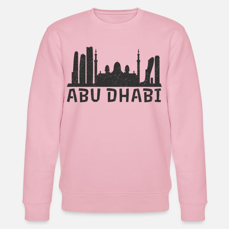 Abu Dhabi Nightscape - Stanley/Stella Unisex Bio-Sweatshirt CHANGER  - Hellrosa