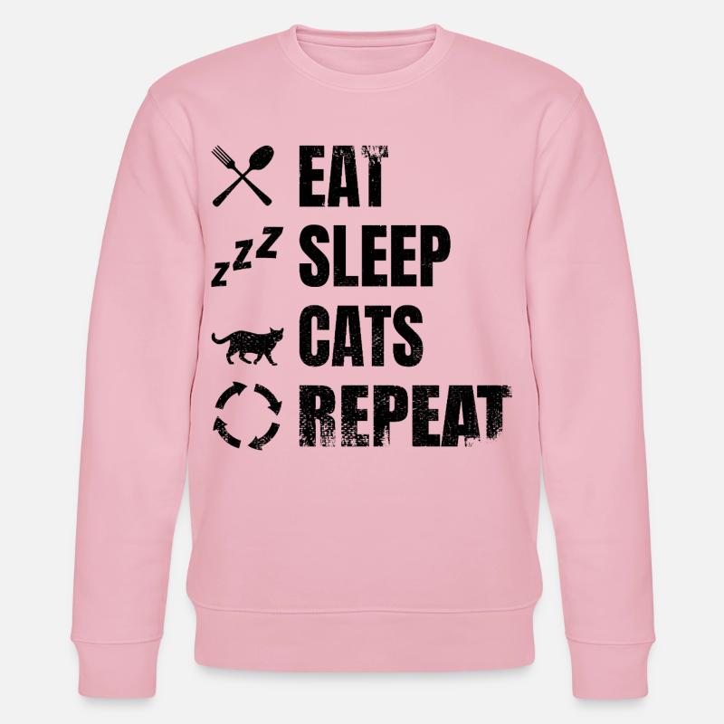 Katzenliebhaber Zeitplan - Stanley/Stella Unisex Bio-Sweatshirt CHANGER  - Hellrosa