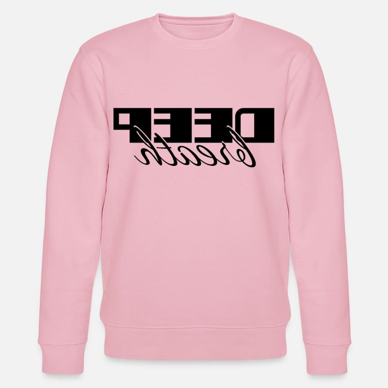 Deep Breath Elegantes Selbstfürsorge-Skriptdesign - Stanley/Stella Unisex Bio-Sweatshirt CHANGER  - Hellrosa