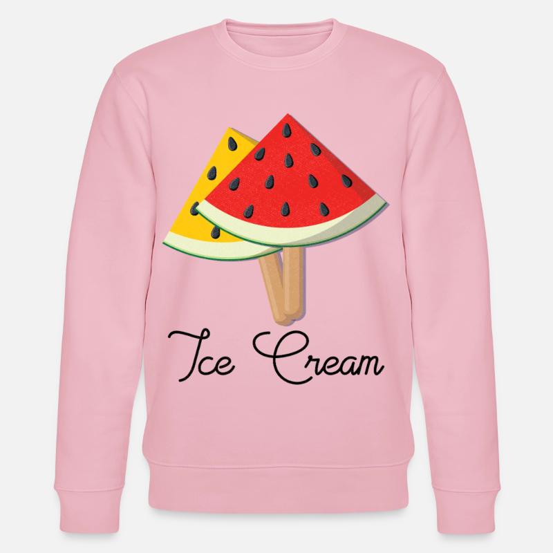 pastèque Glace - Sweat bio CHANGER Stanley/Stella Unisexe - rose pâle