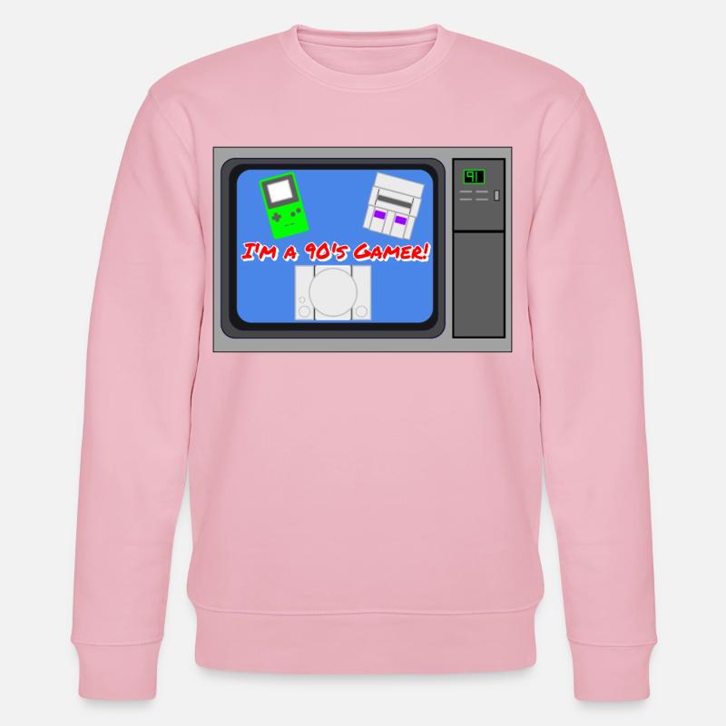 Ich bin ein 90er-Jahre-Gamer - Stanley/Stella Unisex Bio-Sweatshirt CHANGER  - Hellrosa