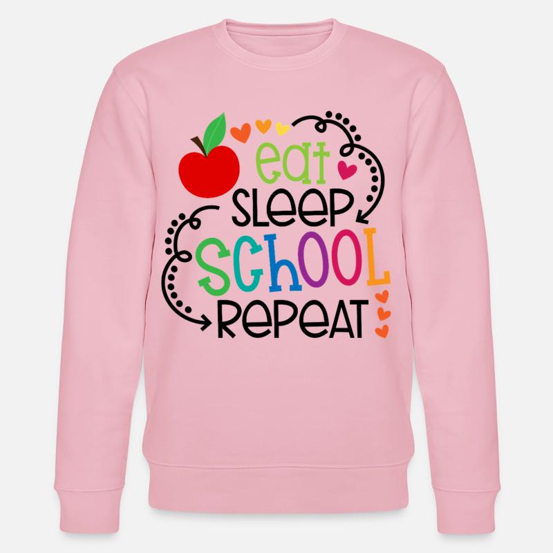 Manger, dormir, aller à l’école, répéter – Design - Sweat bio CHANGER Stanley/Stella Unisexe - rose pâle