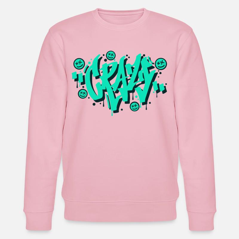 Verrücktes Graffiti-Buchstaben-Design - Stanley/Stella Unisex Bio-Sweatshirt CHANGER  - Hellrosa