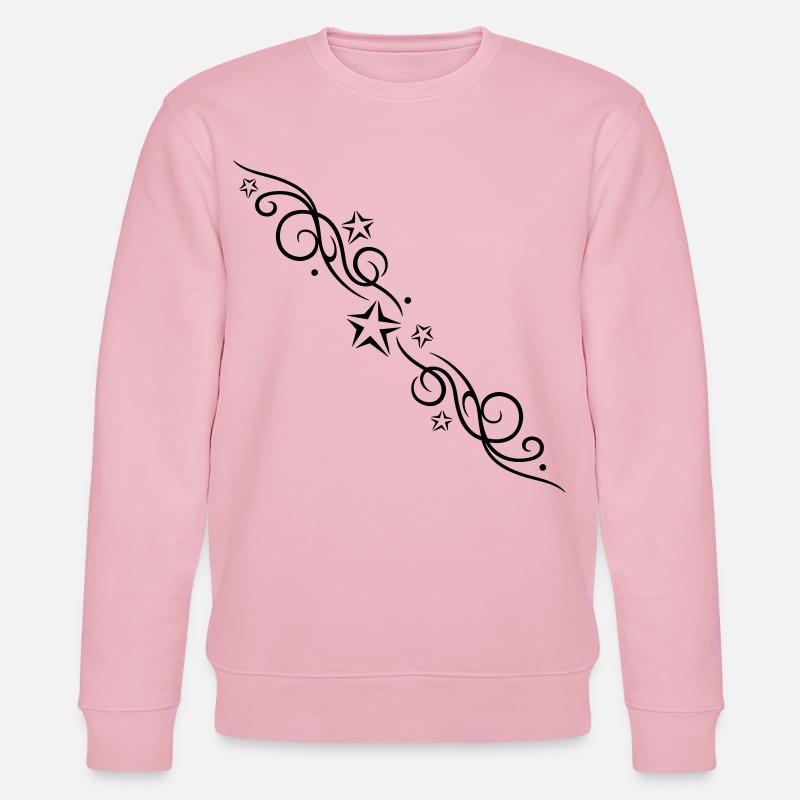 Sterne Ornament Tattoo Style - Stanley/Stella Unisex Bio-Sweatshirt CHANGER  - Hellrosa