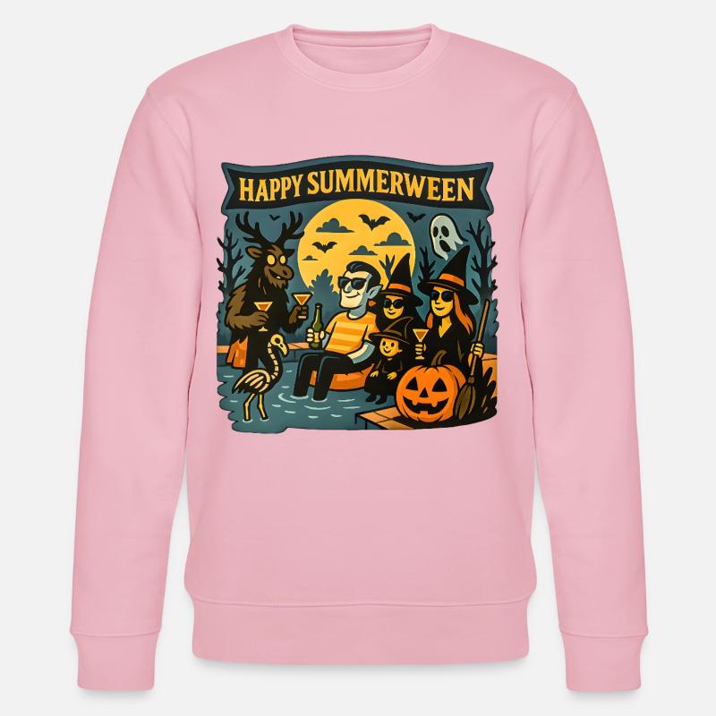 Happy Summerween - Stanley/Stella Unisex Bio-Sweatshirt CHANGER  - Hellrosa