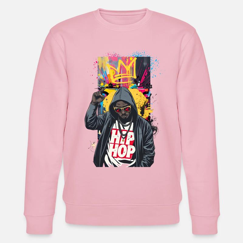 Urbaner Rapper mit bunten Graffitis - Stanley/Stella Unisex Bio-Sweatshirt CHANGER  - Hellrosa