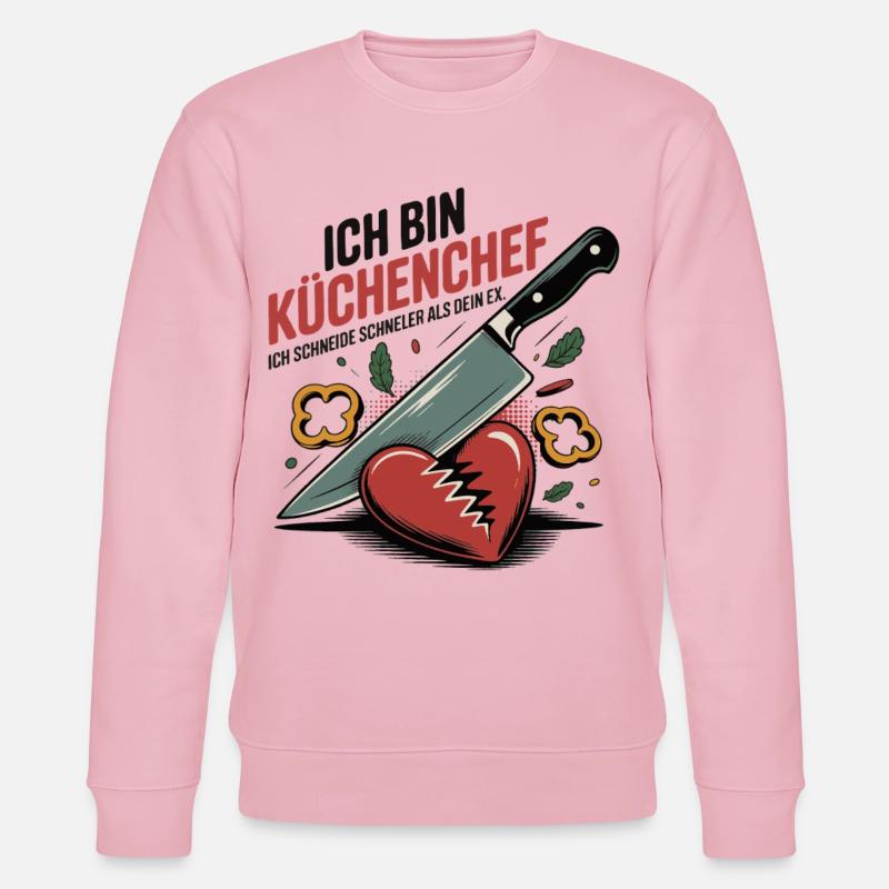Küchenchef Geschenk - Stanley/Stella Unisex Bio-Sweatshirt CHANGER  - Hellrosa
