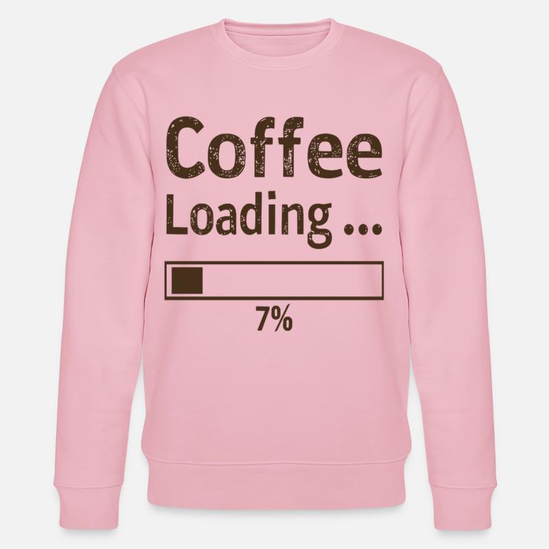 Coffee Loading Spruch Zitat - Stanley/Stella Unisex Bio-Sweatshirt CHANGER  - Hellrosa