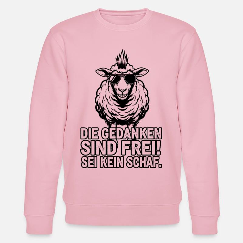 Cool Sheep - Liberté d'expression - Sweat bio CHANGER Stanley/Stella Unisexe - rose pâle