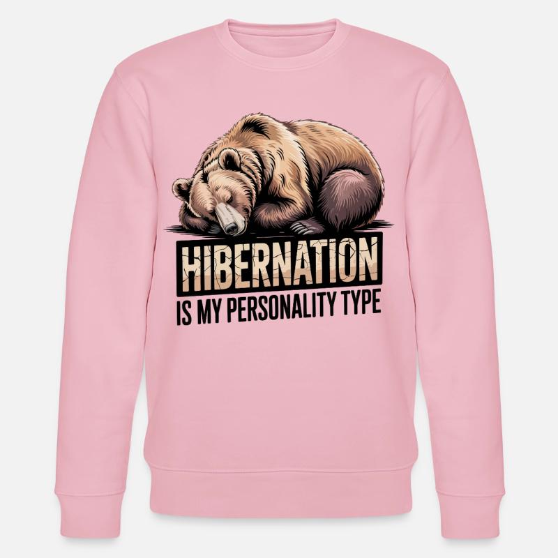 Winterschlaf Bär - Stanley/Stella Unisex Bio-Sweatshirt CHANGER  - Hellrosa