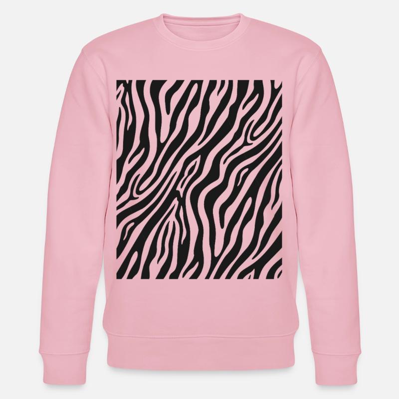 Zebra Muster - Stanley/Stella Unisex Bio-Sweatshirt CHANGER  - Hellrosa