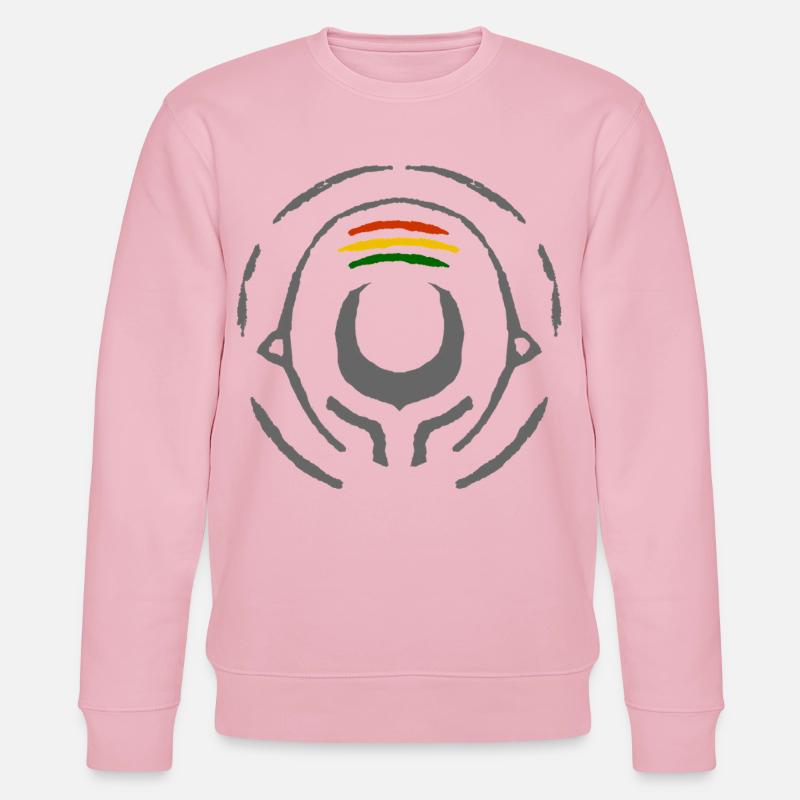 Abstract Reggae Circle Pattern - Stanley/Stella CHANGER Unisex Organic Sweatshirt - cotton pink