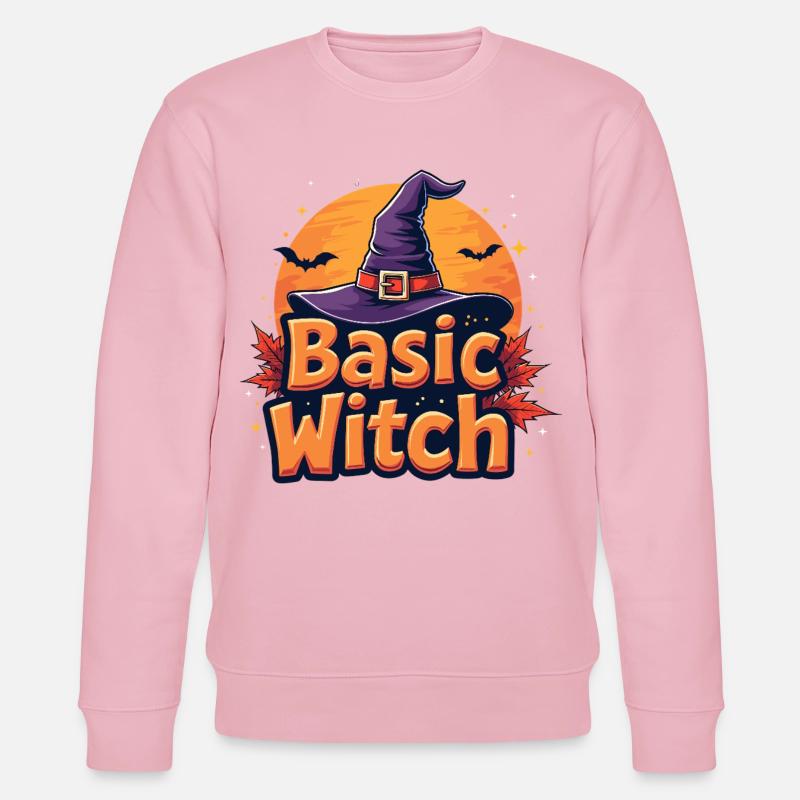 Basic Witch Halloween-Spruch - Stanley/Stella Unisex Bio-Sweatshirt CHANGER  - Hellrosa