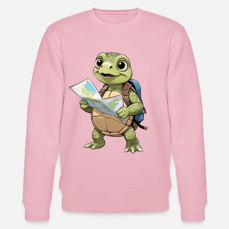 Abenteuertrend Schildkrötenreise - Stanley/Stella Unisex Bio-Sweatshirt CHANGER  - Hellrosa