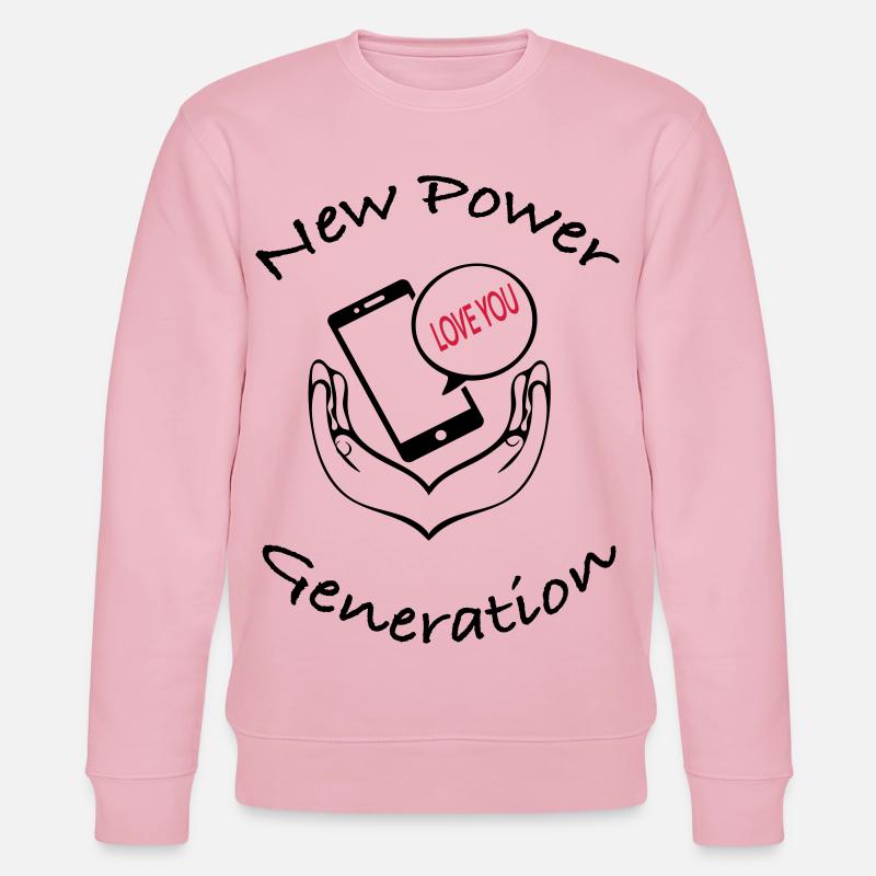 New Power Generation Love Message Design - Stanley/Stella Unisex Bio-Sweatshirt CHANGER  - Hellrosa