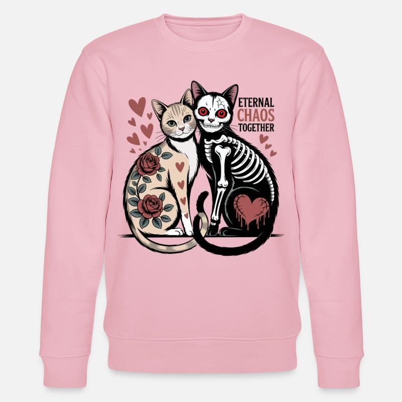 Chats du Chaos éternel - Sweat bio CHANGER Stanley/Stella Unisexe - rose pâle