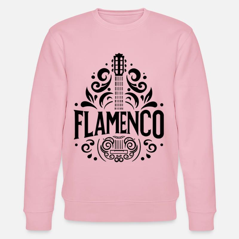 Flamenco Spanien Spanische Musik Gitarre - Stanley/Stella Unisex Bio-Sweatshirt CHANGER  - Hellrosa