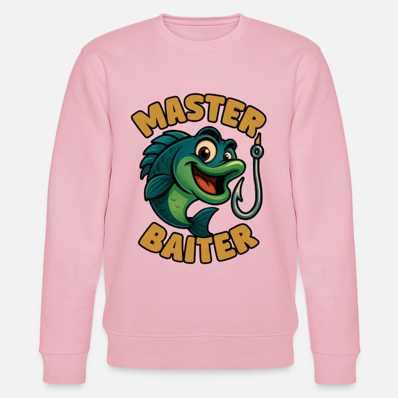 Master Baiter – witziges Angler-Wortspiel - Stanley/Stella Unisex Bio-Sweatshirt CHANGER  - Hellrosa