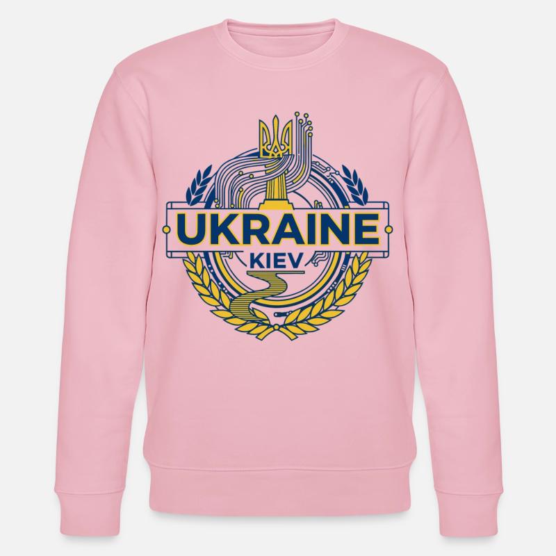 Conception de l’emblème national ukrainien - Sweat bio CHANGER Stanley/Stella Unisexe - rose pâle