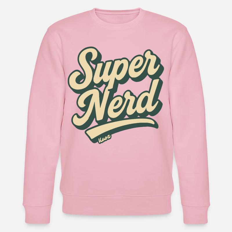 Super Nerd Retro Script - Stanley/Stella Unisex Bio-Sweatshirt CHANGER  - Hellrosa