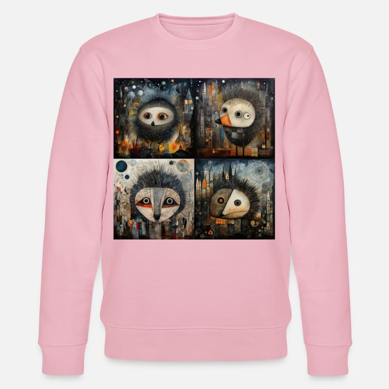 4 igel - Stanley/Stella Unisex Bio-Sweatshirt CHANGER  - Hellrosa