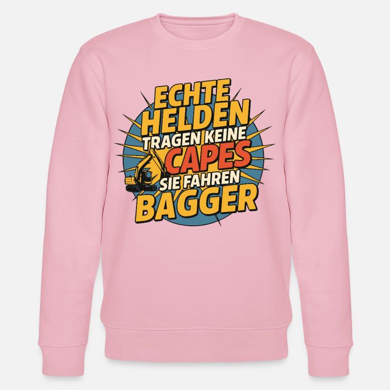 Les vrais héros font du BaggeR - Sweat bio CHANGER Stanley/Stella Unisexe - rose pâle