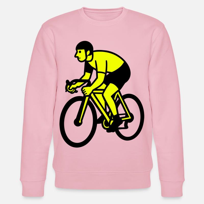 Neonrad Silhouette Radfahrer - Stanley/Stella Unisex Bio-Sweatshirt CHANGER  - Hellrosa