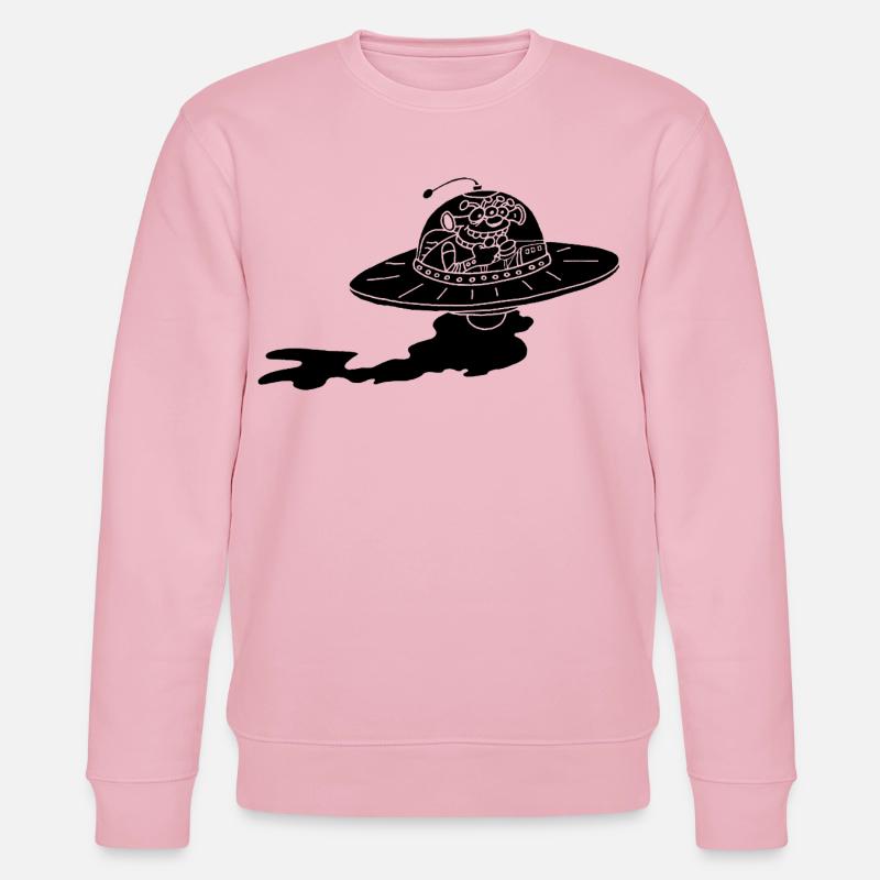 Außerirdisches Raumschiff (Schwarz) - Stanley/Stella Unisex Bio-Sweatshirt CHANGER  - Hellrosa