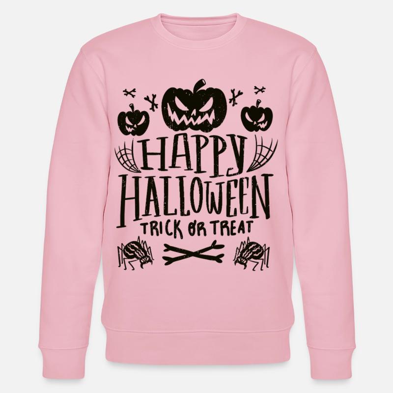 Fröhliches Halloween-Süßes oder Saures - Stanley/Stella Unisex Bio-Sweatshirt CHANGER  - Hellrosa