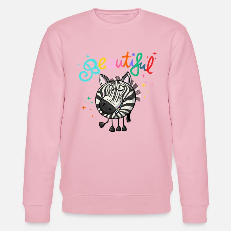 Zebra Beautiful - Stanley/Stella Unisex Bio-Sweatshirt CHANGER  - Hellrosa