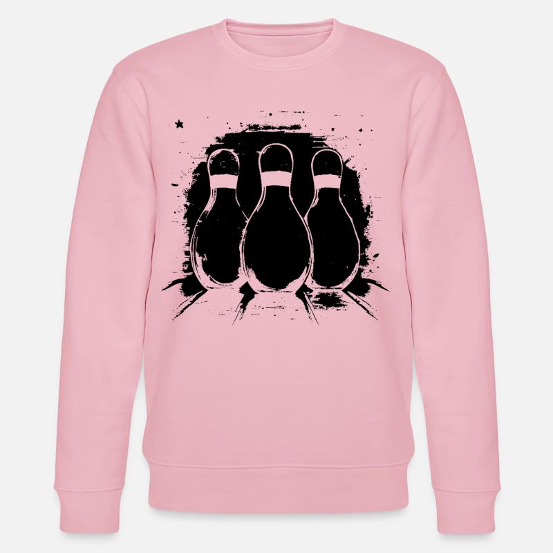 Bowling Graphics - Stanley/Stella CHANGER Unisex Organic Sweatshirt - cotton pink