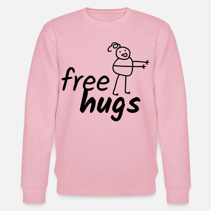 Free Hugs - Stanley/Stella Unisex Bio-Sweatshirt CHANGER  - Hellrosa
