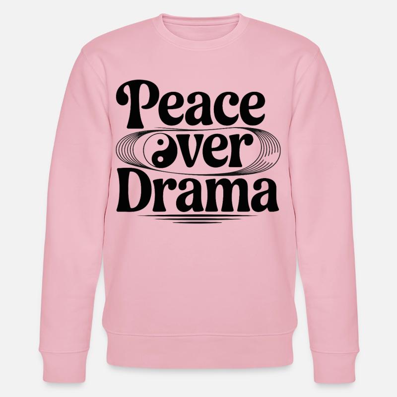 Frieden statt Drama - Stanley/Stella Unisex Bio-Sweatshirt CHANGER  - Hellrosa