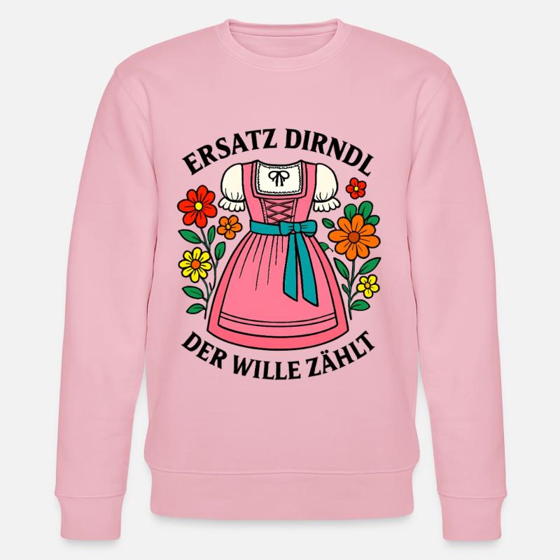 Dirndl Ersatz – Der Wille zählt - Stanley/Stella Unisex Bio-Sweatshirt CHANGER  - Hellrosa
