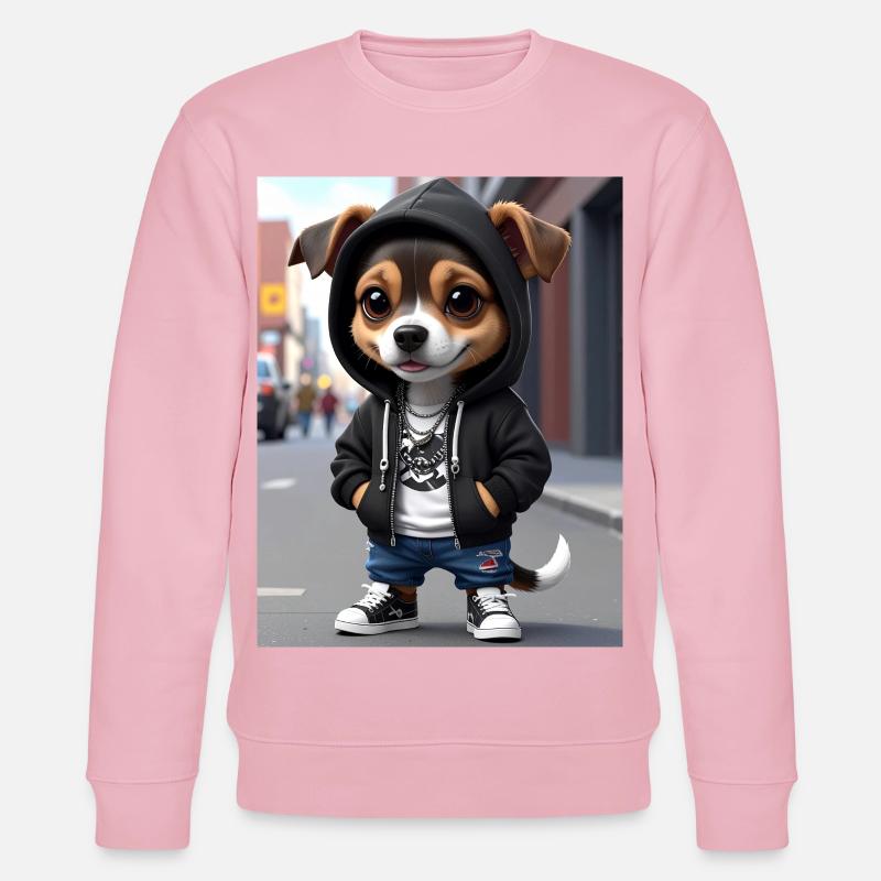 Street Pup Kapuzenpullover - Stanley/Stella Unisex Bio-Sweatshirt CHANGER  - Hellrosa