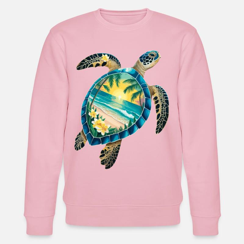 Turtle Waves Surf Turtle Surfer Turtles - Sweat bio CHANGER Stanley/Stella Unisexe - rose pâle