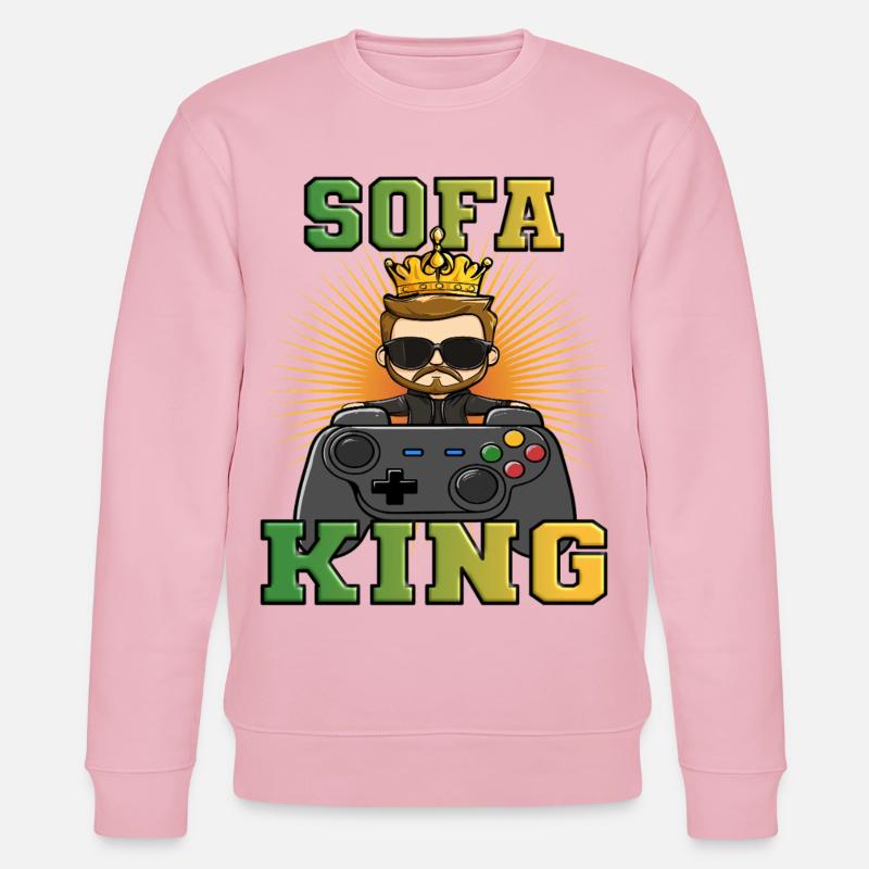 Gaming shirt - sofa king controller zocken - Stanley/Stella Unisex Bio-Sweatshirt CHANGER - Hellrosa