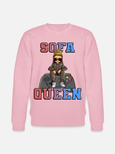 Sofa Queen - gaming zocken - Stanley/Stella Unisex Bio-Sweatshirt CHANGER  - Hellrosa