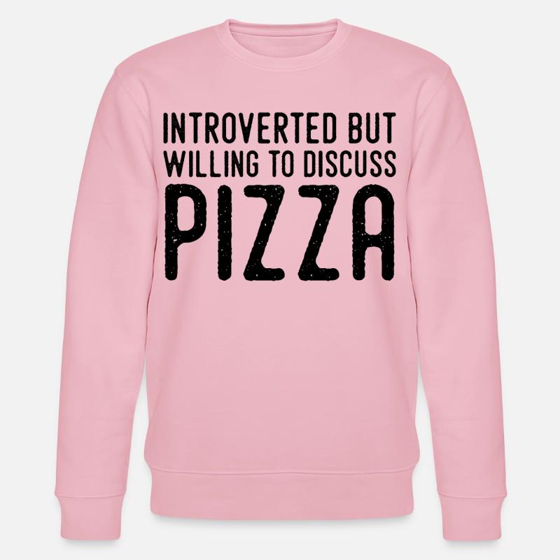 Introverti Mais Fan De Pizza - Sweat bio CHANGER Stanley/Stella Unisexe - rose pâle