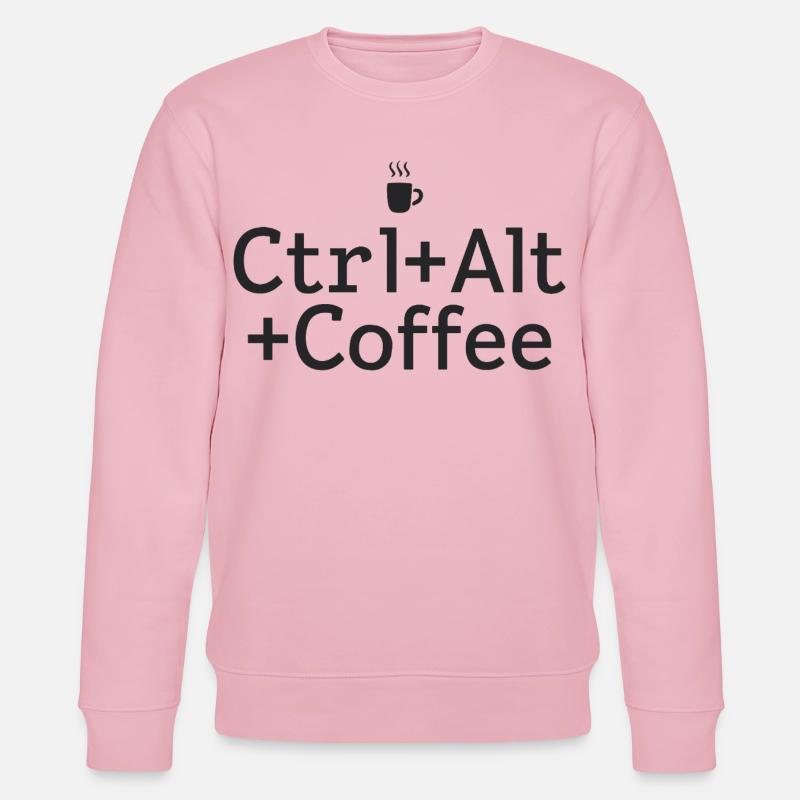 Kaffee-Pause Ctrl-Alt-Coffee - Stanley/Stella Unisex Bio-Sweatshirt CHANGER  - Hellrosa