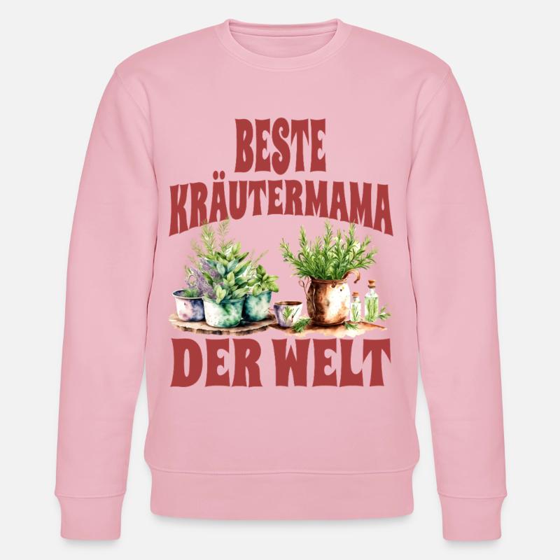 Beste Kräutermama der Welt - Stanley/Stella Unisex Bio-Sweatshirt CHANGER  - Hellrosa