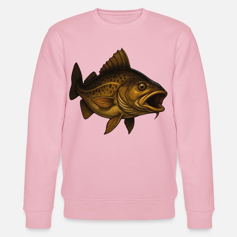 Poisson majestueux à la bouche ouverte - Sweat bio CHANGER Stanley/Stella Unisexe - rose pâle