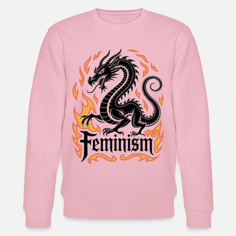 Flame Ring Fire Frame - Stanley/Stella CHANGER Unisex Organic Sweatshirt - cotton pink