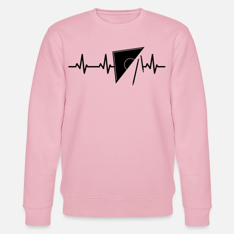 Géométrie Triangle Battement de cœur - Sweat bio CHANGER Stanley/Stella Unisexe - rose pâle