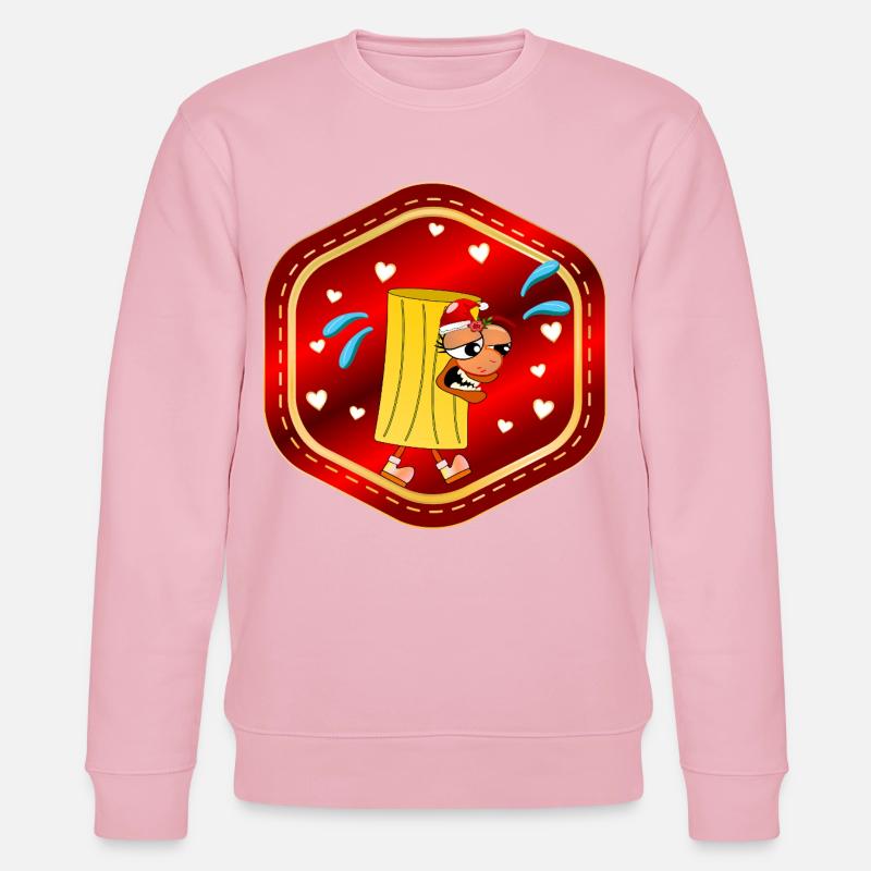 WEIHNACHTEN WEIHNACHTSMANN NUDELN ESSEN - Stanley/Stella Unisex Bio-Sweatshirt CHANGER - Hellrosa