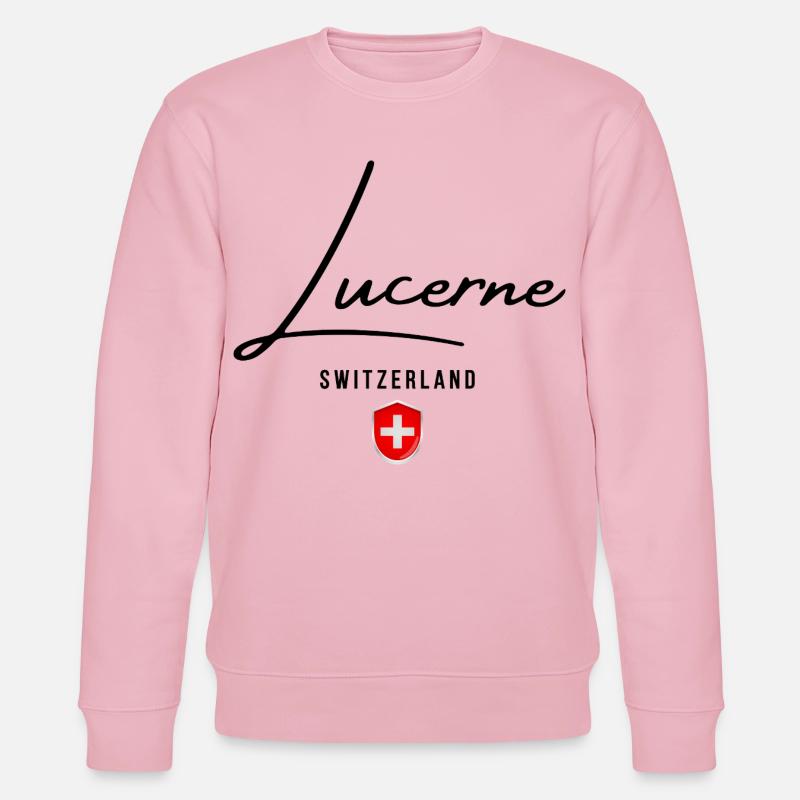 Design élégant Lucerne, Lucerne souvenir - Sweat bio CHANGER Stanley/Stella Unisexe - rose pâle