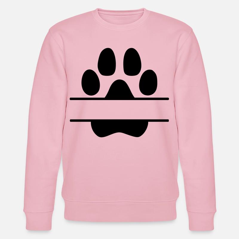 Hundepfoten Namensschild - Stanley/Stella Unisex Bio-Sweatshirt CHANGER - Hellrosa
