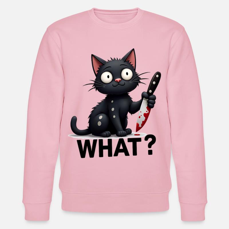 WHAT? Killer-Katze - Stanley/Stella Unisex Bio-Sweatshirt CHANGER  - Hellrosa