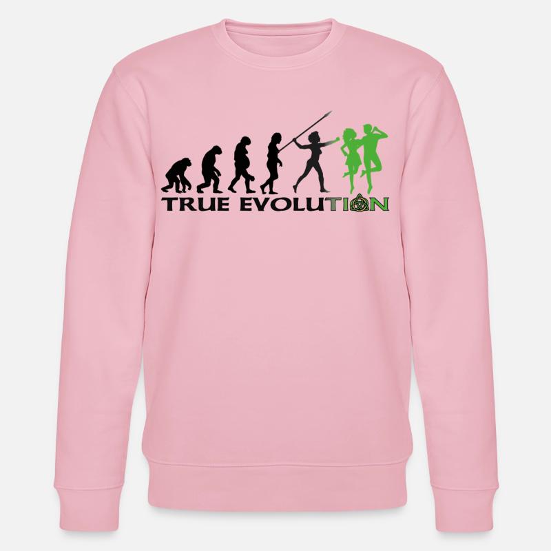 Evolution towards traditional Irish dance - Stanley/Stella CHANGER Unisex Organic Sweatshirt - cotton pink