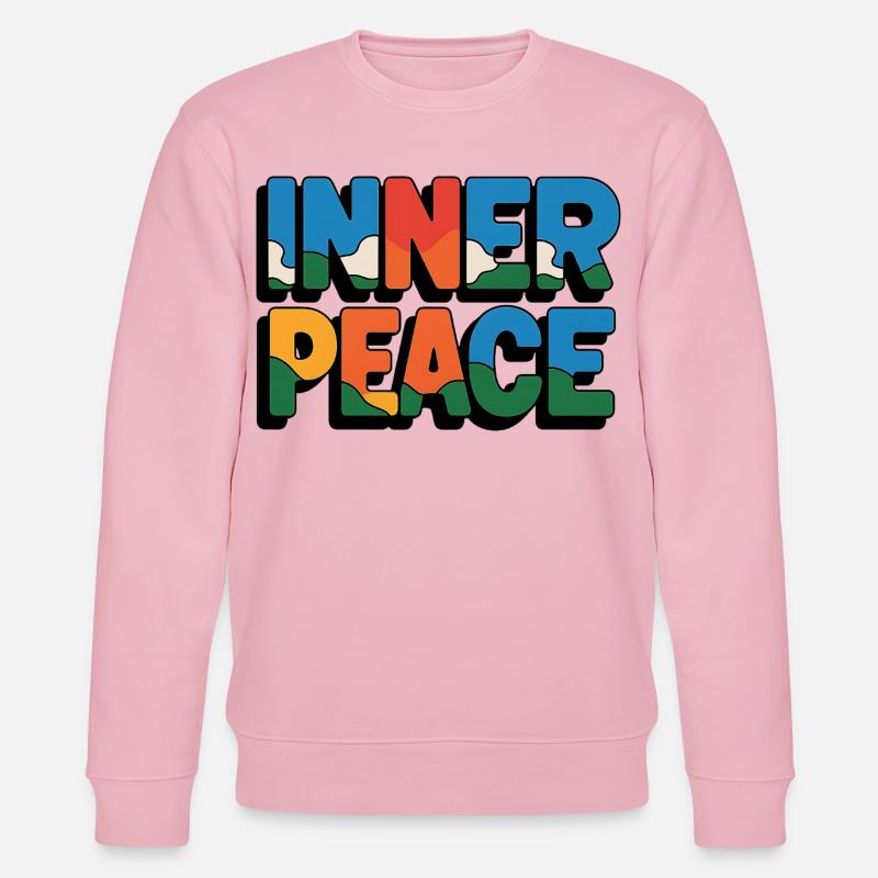 Inner Peace Regenbogen-Buchstaben - Stanley/Stella Unisex Bio-Sweatshirt CHANGER  - Hellrosa